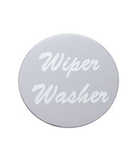 (BULK) ALUMINUM "WIPER/WASHER" STICKER - SILVER