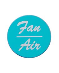 (BULK) ALUMINUM "FAN/AIR" STICKER - BLUE
