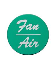(BULK) ALUMINUM "FAN/AIR" STICKER - GREEN (BULK) ALUMINUM "FAN/AIR" STICKER - GREEN