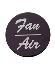 (BULK) ALUMINUM "FAN/AIR" STICKER - BLACK (BULK) ALUMINUM "FAN/AIR" STICKER - BLACK