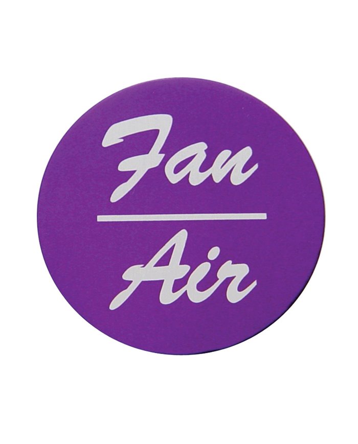 (BULK) ALUMINUM "FAN/AIR" STICKER - PURPLE