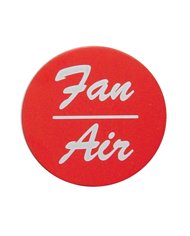 (BULK) ALUMINUM "FAN/AIR" STICKER - RED