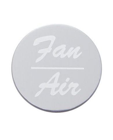 (BULK) ALUMINUM "FAN/AIR" STICKER - SILVER (BULK) ALUMINUM "FAN/AIR" STICKER - SILVER