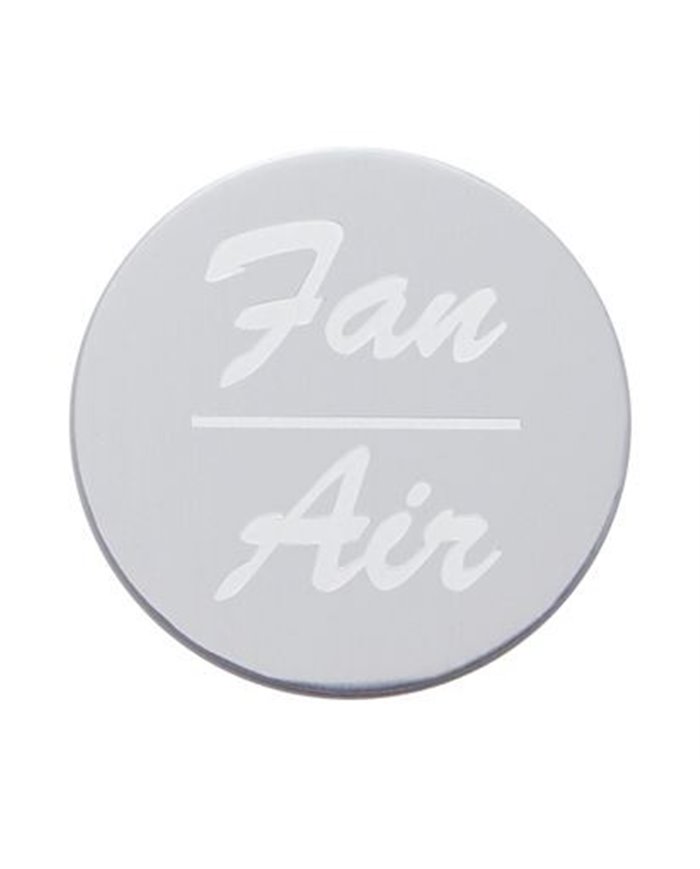(BULK) ALUMINUM "FAN/AIR" STICKER - SILVER