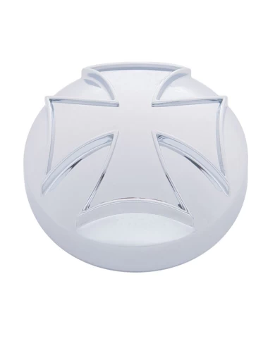 (CARD) CHROME PLASTIC MALTESE CROSS AIR VALVE KNOB COVER (CARD) CHROME PLASTIC MALTESE CROSS AIR VALVE KNOB COVER