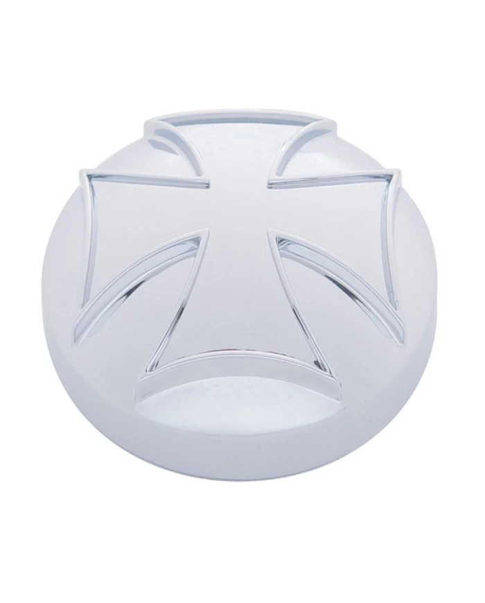 (CARD) CHROME PLASTIC MALTESE CROSS AIR VALVE KNOB COVER