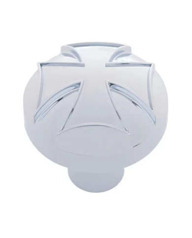 (CARD) CHROME ALUMINUM MALTESE CROSS AIR VALVE KNOB (CARD) CHROME ALUMINUM MALTESE CROSS AIR VALVE KNOB