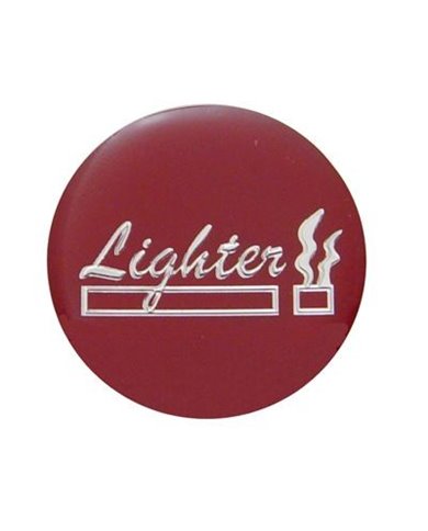 (BULK) ALUMINUM GLOSSY "LIGHTER" STICKER - RED (BULK) ALUMINUM GLOSSY "LIGHTER" STICKER - RED