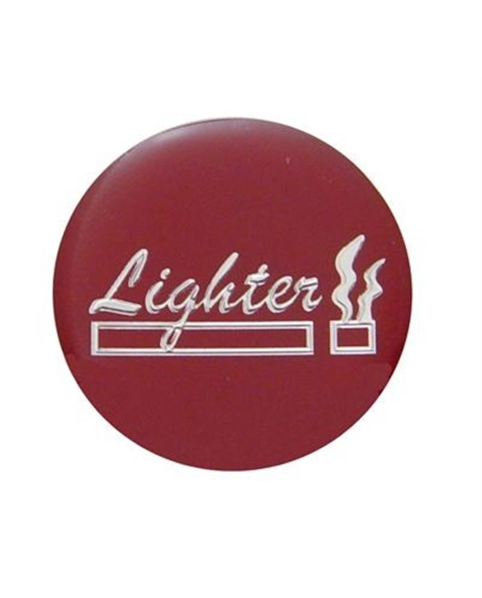 (BULK) ALUMINUM GLOSSY "LIGHTER" STICKER - RED