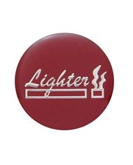 (BULK) ALUMINUM GLOSSY "LIGHTER" STICKER - RED
