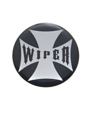 (BULK) GLOSSY MALTESE CROSS "WIPER" STICKER - BLACK