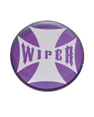 (BULK) GLOSSY MALTESE CROSS "WIPER" STICKER - PURPLE