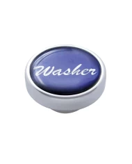 (CARD) CHROME DASH KNOB W/ GLOSSY "WASHER" STICKER - BLUE (CARD) CHROME DASH KNOB W/ GLOSSY "WASHER" STICKER - BLUE