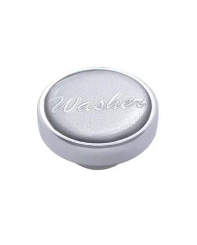 (CARD) CHROME DASH KNOB W/ GLOSSY "WASHER" STICKER - SILVER (CARD) CHROME DASH KNOB W/ GLOSSY "WASHER" STICKER - SILVER