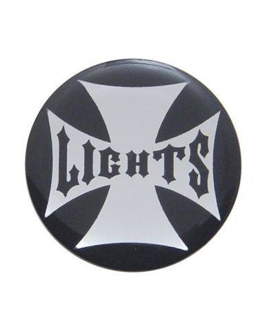 (BULK) GLOSSY MALTESE CROSS "PANEL LIGHTS" STICKER - BLACK (BULK) GLOSSY MALTESE CROSS "PANEL LIGHTS" STICKER - BLACK