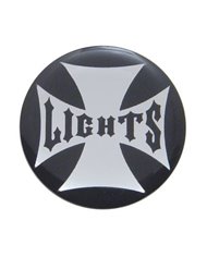 (BULK) GLOSSY MALTESE CROSS "PANEL LIGHTS" STICKER - BLACK (BULK) GLOSSY MALTESE CROSS "PANEL LIGHTS" STICKER - BLACK
