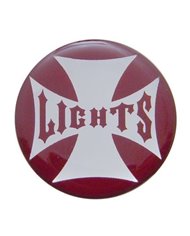 (BULK) GLOSSY MALTESE CROSS "PANEL LIGHTS" STICKER - RED (BULK) GLOSSY MALTESE CROSS "PANEL LIGHTS" STICKER - RED