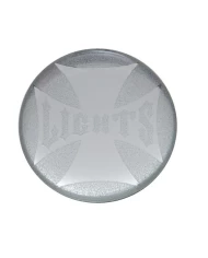 (BULK) GLOSSY MALTESE CROSS "PANEL LIGHTS" STICKER - SILVER (BULK) GLOSSY MALTESE CROSS "PANEL LIGHTS" STICKER - SILVER