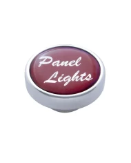 (CARD) CHROME DASH KNOB W/ GLOSSY "PANEL LIGHTS" STICKER - RED (CARD) CHROME DASH KNOB W/ GLOSSY "PANEL LIGHTS" STICKER - RED
