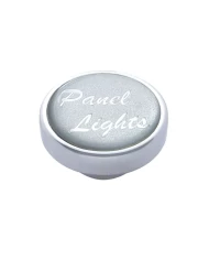 (CARD) CHROME DASH KNOB W/ GLOSSY "PANEL LIGHTS" STICKER - SILVER (CARD) CHROME DASH KNOB W/ GLOSSY "PANEL LIGHTS" STICKER - SILVER
