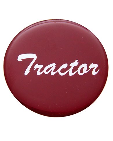 (BULK) GLOSSY "TRACTOR" STICKER - RED (BULK) GLOSSY "TRACTOR" STICKER - RED