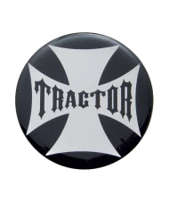 (BULK) GLOSSY MALTESE CROSS "TRACTOR" STICKER - BLACK (BULK) GLOSSY MALTESE CROSS "TRACTOR" STICKER - BLACK