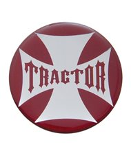 (BULK) GLOSSY MALTESE CROSS "TRACTOR" STICKER - RED (BULK) GLOSSY MALTESE CROSS "TRACTOR" STICKER - RED