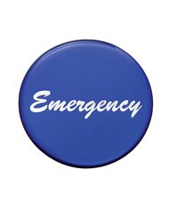 (BULK) GLOSSY "EMERGENCY" STICKER - BLUE