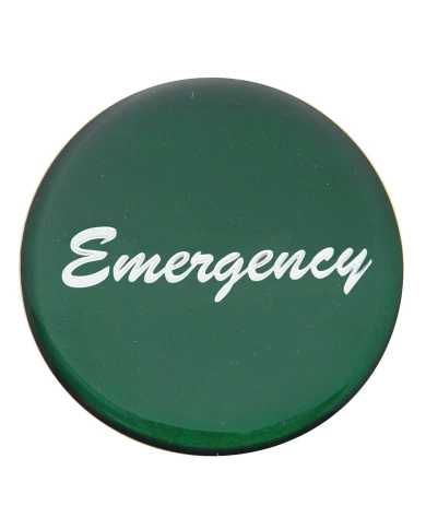 (BULK) GLOSSY "EMERGENCY" STICKER - GREEN (BULK) GLOSSY "EMERGENCY" STICKER - GREEN