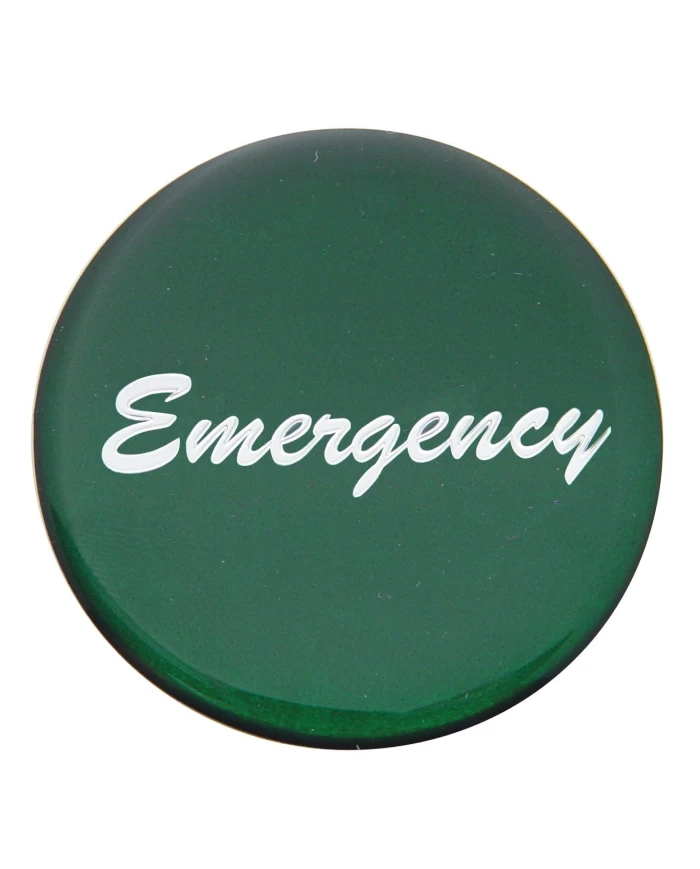 (BULK) GLOSSY "EMERGENCY" STICKER - GREEN