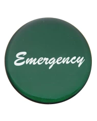 (BULK) GLOSSY "EMERGENCY" STICKER - GREEN