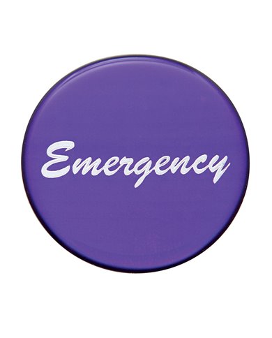 (BULK) GLOSSY "EMERGENCY" STICKER - PURPLE (BULK) GLOSSY "EMERGENCY" STICKER - PURPLE