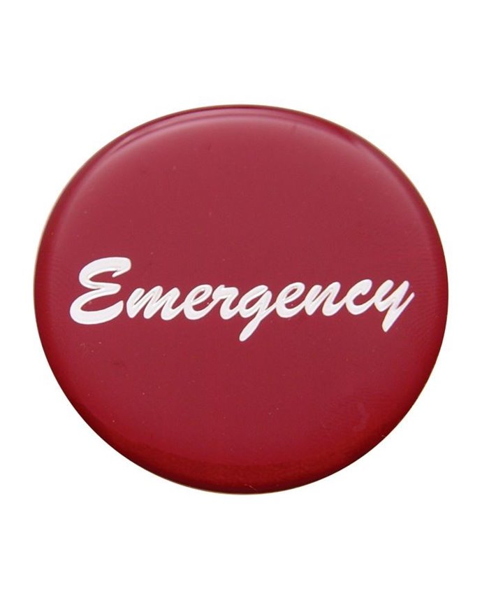 (BULK) GLOSSY "EMERGENCY" STICKER - RED
