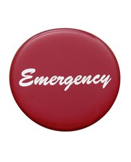 (BULK) GLOSSY "EMERGENCY" STICKER - RED