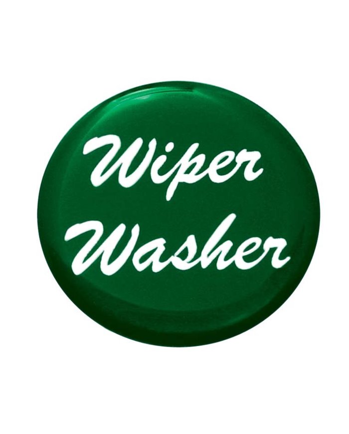 (BULK) GLOSSY "WIPER/WASHER" STICKER - GREEN