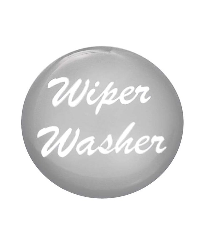 (BULK) GLOSSY "WIPER/WASHER" STICKER - SILVER