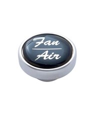 (CARD) CHROME AIR VALVE KNOB W/ GLOSSY "FAN/AIR" STICKER - BLACK