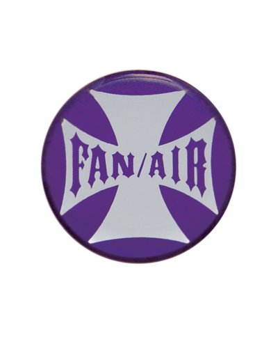 (BULK) GLOSSY MALTESE CROSS "FAN/AIR" STICKER - PURPLE (BULK) GLOSSY MALTESE CROSS "FAN/AIR" STICKER - PURPLE