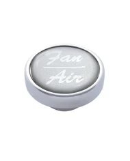 (CARD) CHROME DASH KNOB W/ GLOSSY "FAN/AIR" STICKER - SILVER (CARD) CHROME DASH KNOB W/ GLOSSY "FAN/AIR" STICKER - SILVER