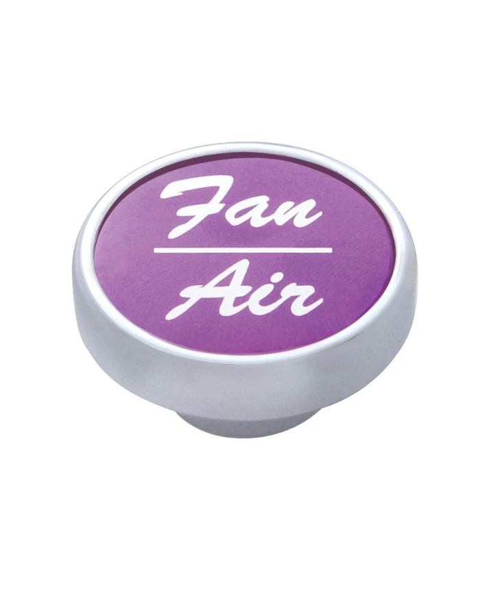 (CARD) CHROME DASH KNOB W/ ALUMINUM "FAN/AIR" STICKER - RED (CARD) CHROME DASH KNOB W/ ALUMINUM "FAN/AIR" STICKER - RED