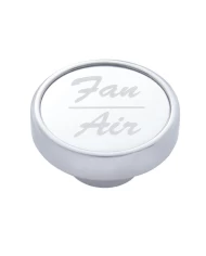 (CARD) CHROME DASH KNOB W/ ALUMINUM "FAN/AIR" STICKER - SILVER (CARD) CHROME DASH KNOB W/ ALUMINUM "FAN/AIR" STICKER - SILVER