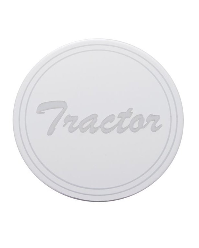 (BULK) STAINLESS STEEL "TRACTOR" PLAQUE - CURSIVE SCRIPT