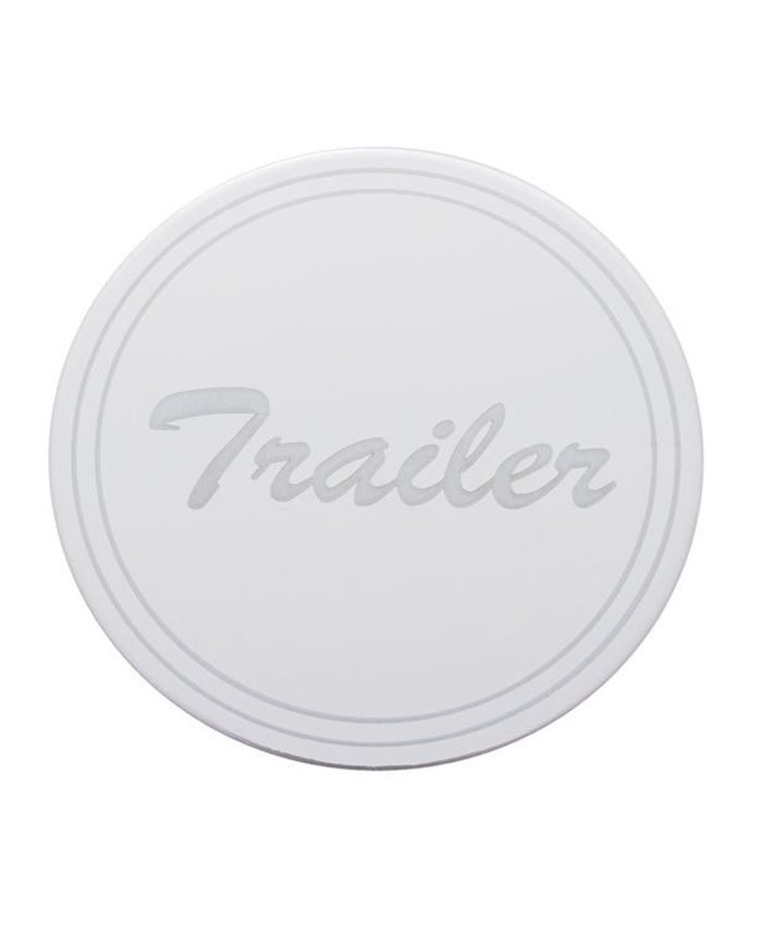 (BULK) STAINLESS STEEL "TRAILER" PLAQUE - CURSIVE SCRIPT