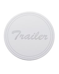 (BULK) STAINLESS STEEL "TRAILER" PLAQUE - CURSIVE SCRIPT