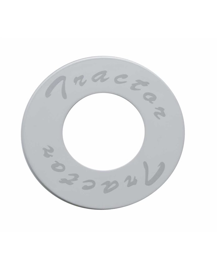 (BULK) STAINLESS STEEL PLAQUE FOR DELUXE AIR KNOB W/ DIAMOND CUTOUT - TRACTOR