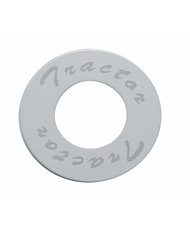 (BULK) STAINLESS STEEL PLAQUE FOR DELUXE AIR KNOB W/ DIAMOND CUTOUT - TRACTOR (BULK) STAINLESS STEEL PLAQUE FOR DELUXE AIR KNOB W/ DIAMOND CUTOUT - TRACTOR