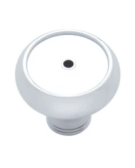 (BULK) CHROME ALUMINUM DELUXE DASH KNOB W/ GROOVE