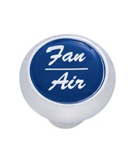 (CARD) CHROME DELUXE DASH KNOB W/ GLOSSY "FAN/AIR" STICKER - BLUE (CARD) CHROME DELUXE DASH KNOB W/ GLOSSY "FAN/AIR" STICKER - BLUE