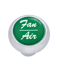 (CARD) CHROME DELUXE DASH KNOB W/ GLOSSY "FAN/AIR" STICKER - GREEN (CARD) CHROME DELUXE DASH KNOB W/ GLOSSY "FAN/AIR" STICKER - GREEN