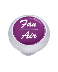 (CARD) CHROME DELUXE DASH KNOB W/ GLOSSY "FAN/AIR" STICKER - PURPLE (CARD) CHROME DELUXE DASH KNOB W/ GLOSSY "FAN/AIR" STICKER - PURPLE